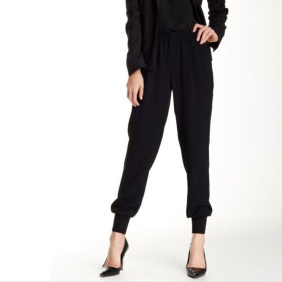 Vince Pants - Vince Black Pin Tuck Jogger Pants XL EUC